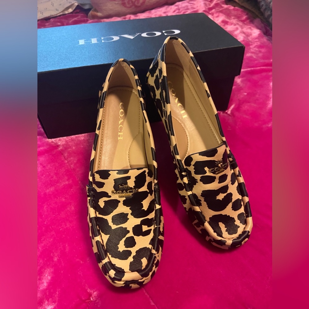 Coach Leopard Print Flats